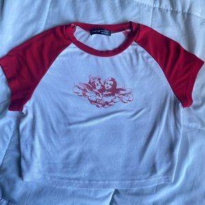 SHEIN baby angel tee crop top